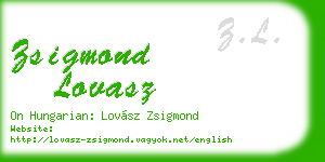 zsigmond lovasz business card